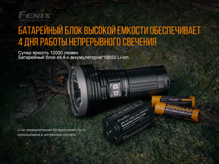 Fenix LR40R XP-L HI V3 + 18 Luxeon V2, 12000 лм 