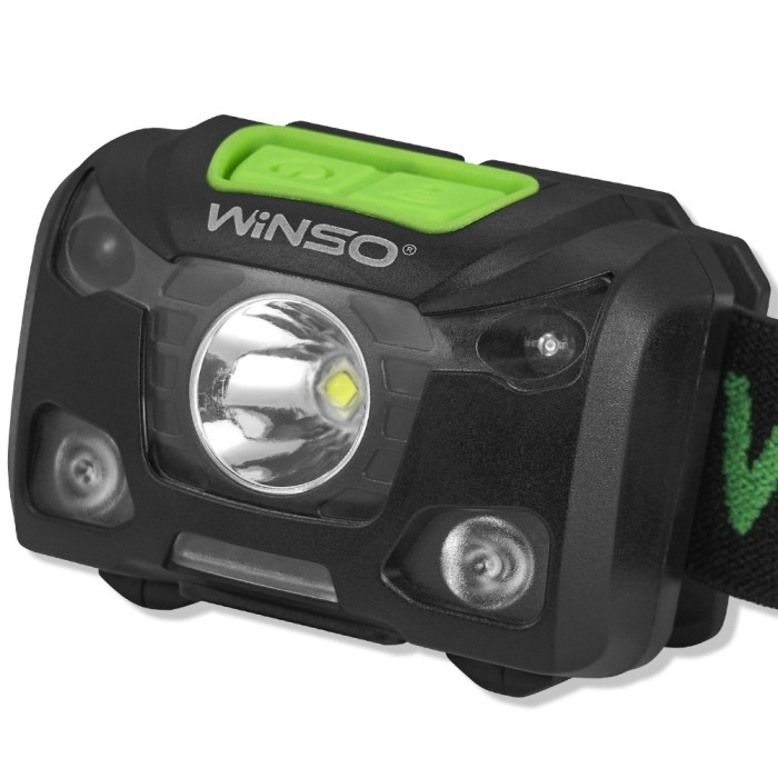 Ліхтар налобний Winso 250Lm, 5W XPG , 1200mAh/3xAAA (not included), Sensor White/Red 