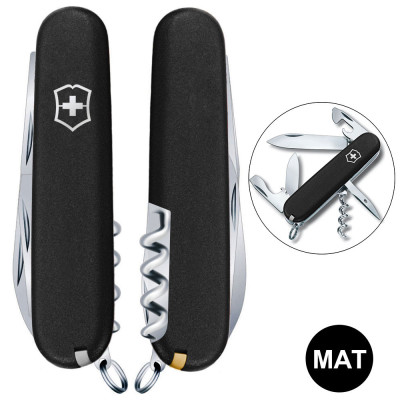 Складаний ніж Victorinox SPARTAN MAT чорний матовий лак