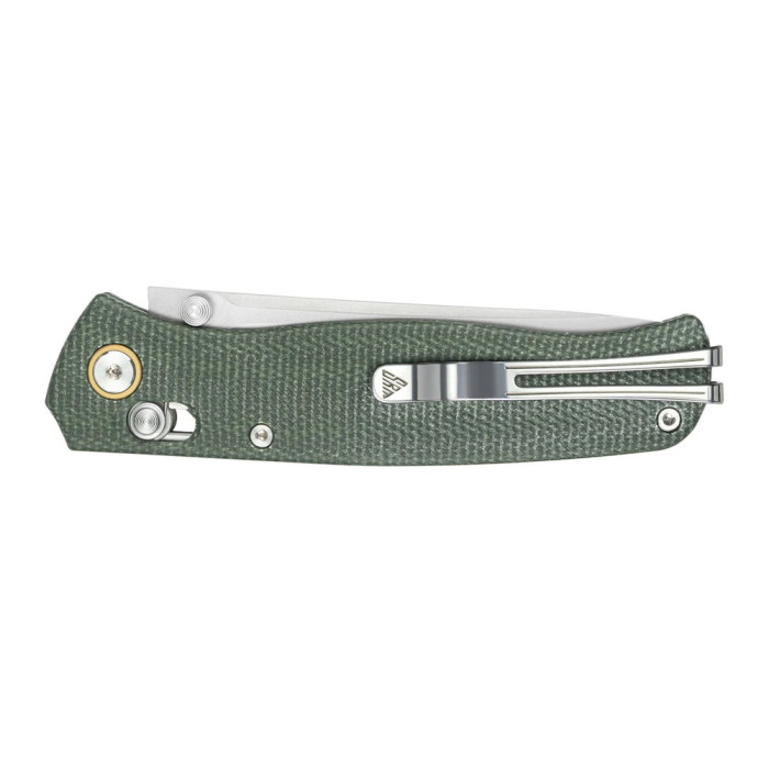 Ніж складаний туристичний SRM Medal (8,2 см) 140Cr / Micarta, зелений