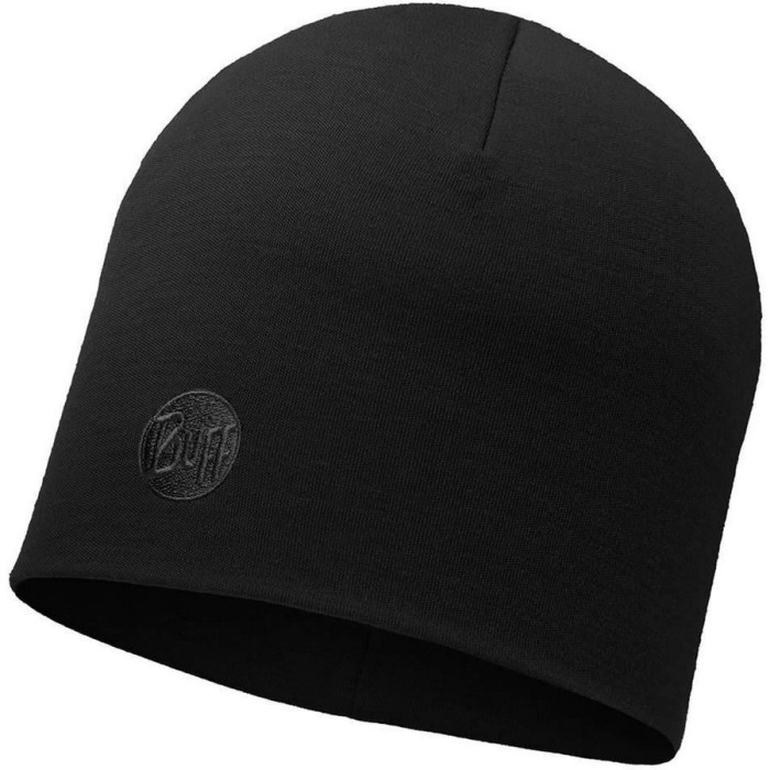 Шапка Buff Merino Wool Thermal Hat Solid (Black) 