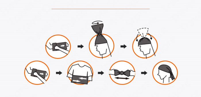 Багатофункціональна пов'язка Cool-feeling Naturehike NH20FS024 stat river-purple 