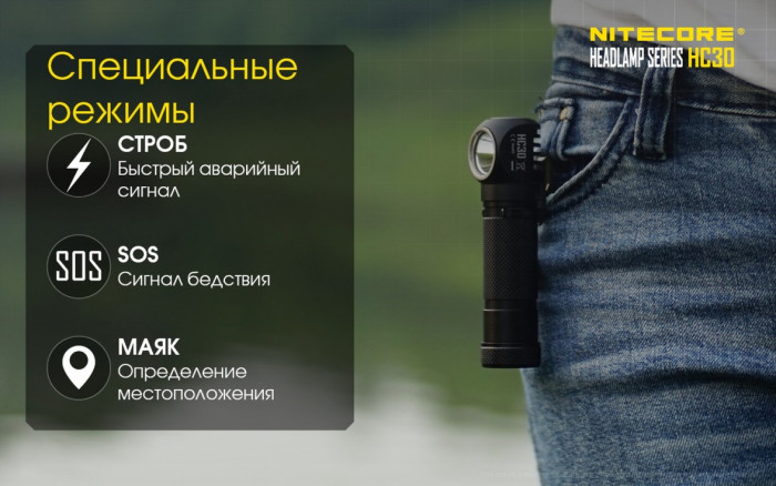 Набір Nitecore HC30 теплий 