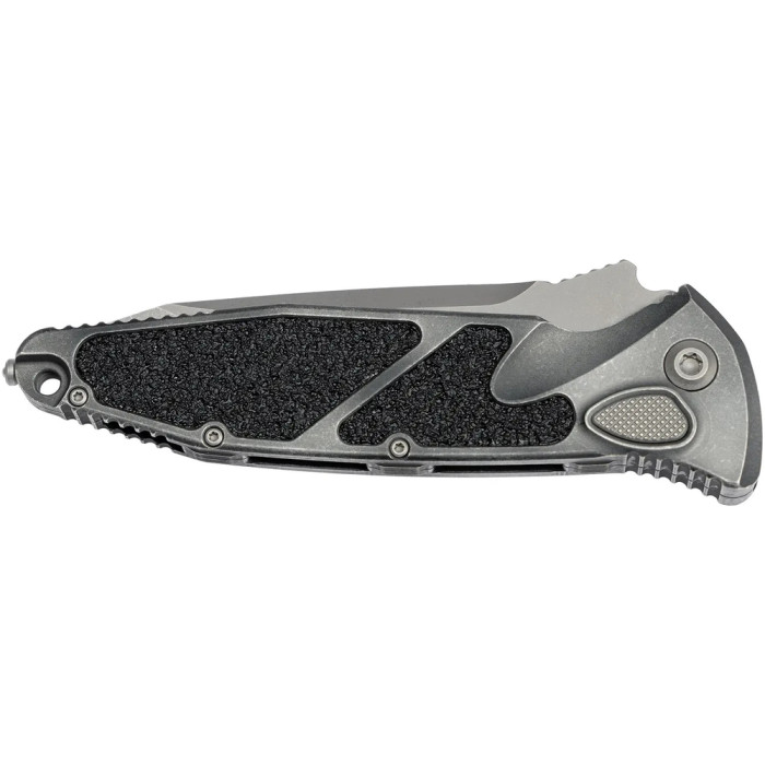 Ніж Microtech Socom Elite Auto Weathered Metal Tanto Edge Apocalyptic natural clear 