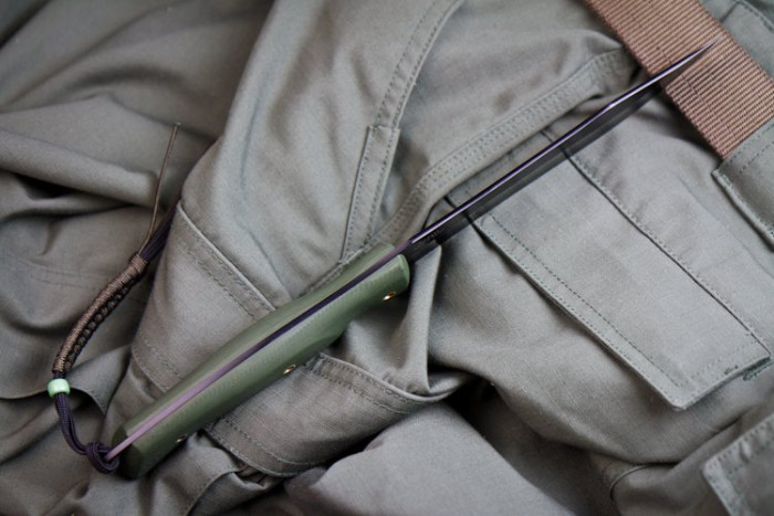 Ніж Kizlyar Supreme Safari чорний, сталь AUS8, рукоять G10 