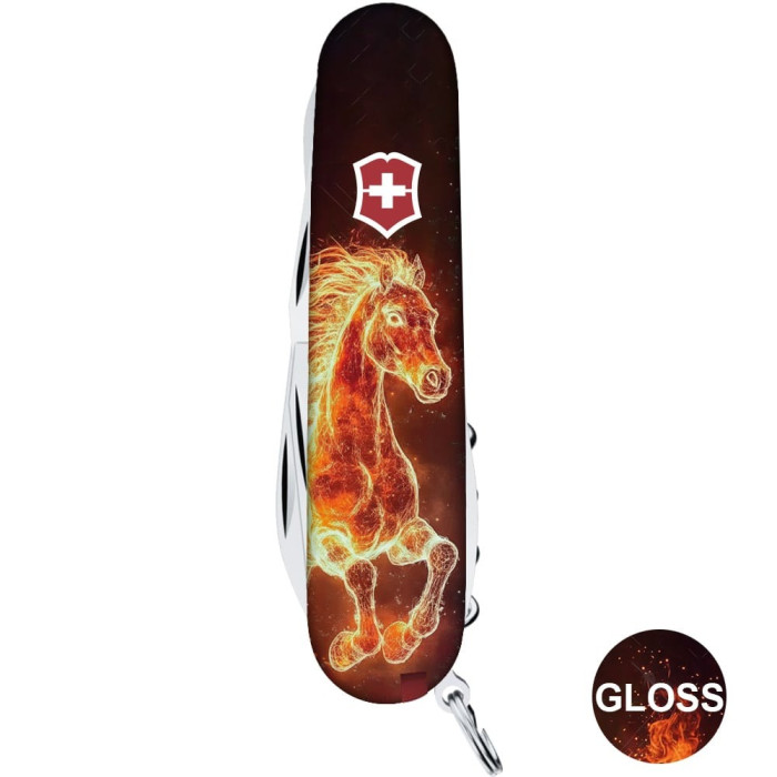 Складаний ніж Victorinox CLIMBER ZODIAC Вогняний кінь 1.3703.Z5210pk 