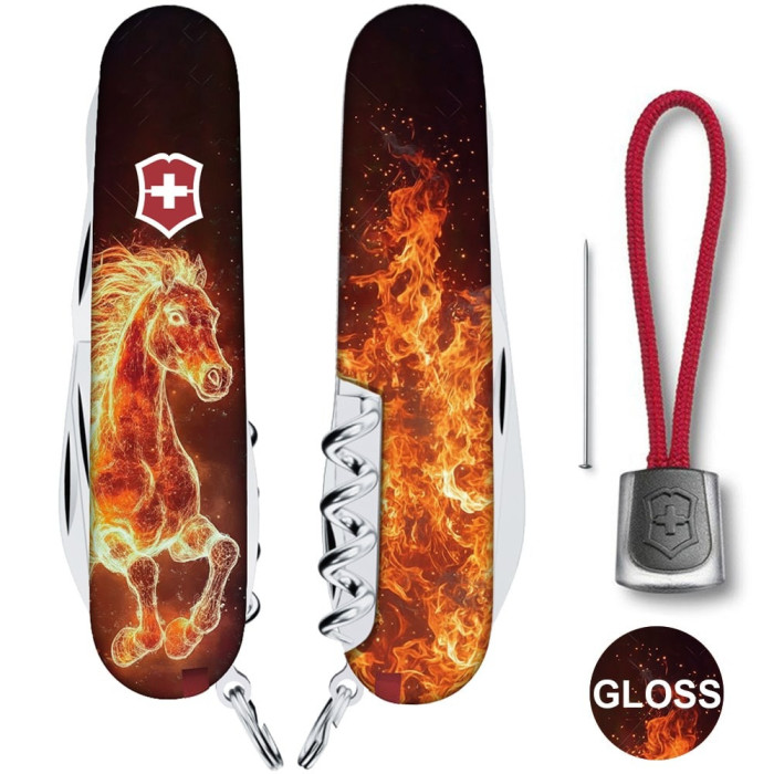 Складаний ніж Victorinox CLIMBER ZODIAC Вогняний кінь 1.3703.Z5210pk 