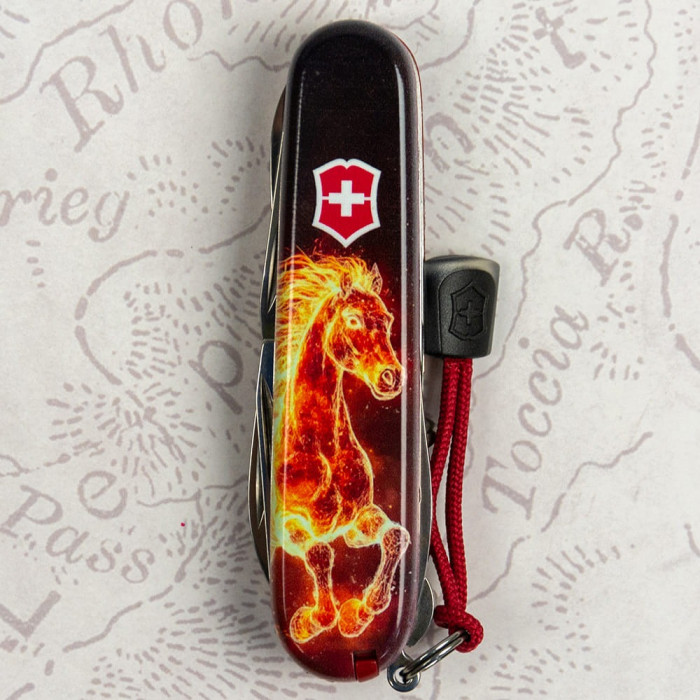 Складаний ніж Victorinox CLIMBER ZODIAC Вогняний кінь 1.3703.Z5210pk 