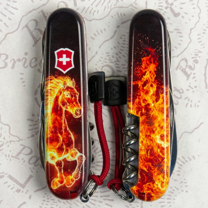 Складаний ніж Victorinox CLIMBER ZODIAC Вогняний кінь 1.3703.Z5210pk 