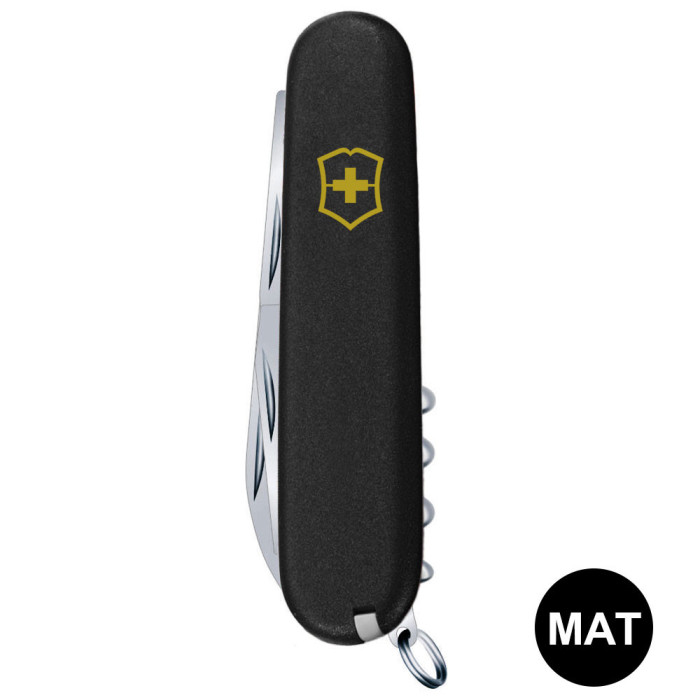 Складаний ніж Victorinox SPARTAN MAT чорний матовий лак з жовт.лого 