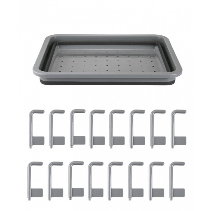 Сушарка для посуду складна Summit Pop Dish Rack Drainer Black /Grey 