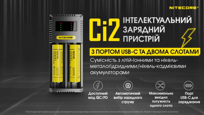 Зарядний пристрій Nitecore Ci2 (2 канали) 