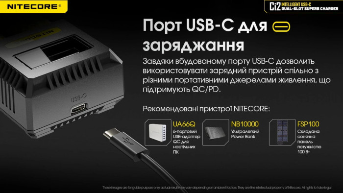 Зарядний пристрій Nitecore Ci2 (2 канали) 