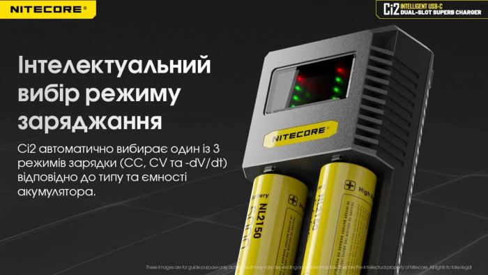 Зарядний пристрій Nitecore Ci2 (2 канали) 