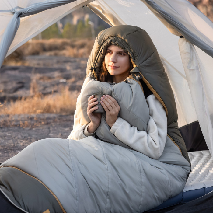 Спальник Naturehike Pro MG270 CNK2550WS044, p-p XL, зелений