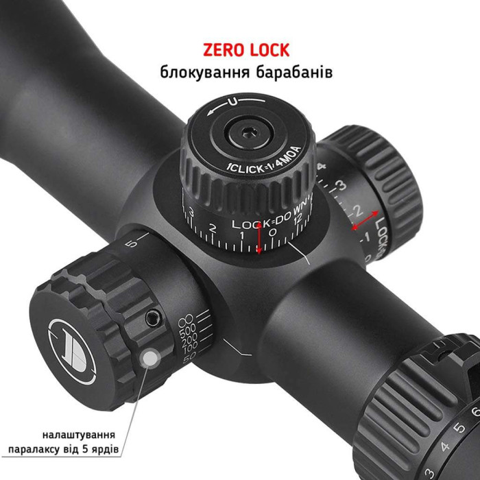 Приціл Discovery Optics HT 3-12X40SF FFP 30mm без підсвічування (221024) 