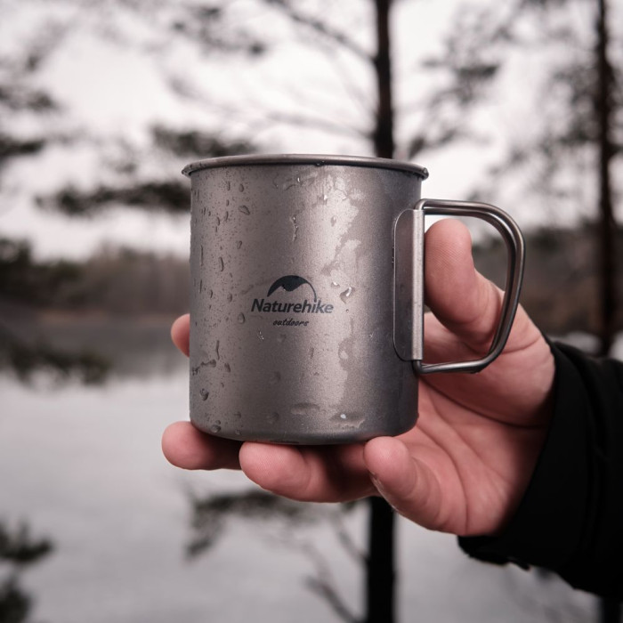 Кружка титанова з ручкою 450 мл Naturehike NH20CJ005 