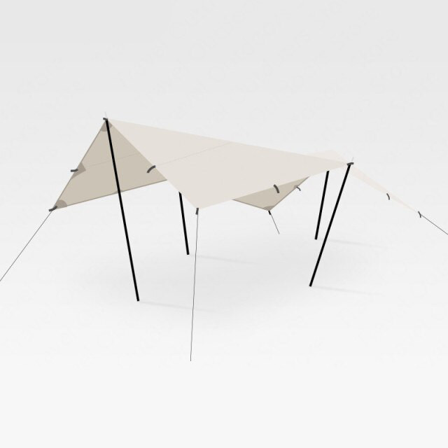 Тент 3F Ul Gear Square 210D 5 * 6 без жердини айворі 