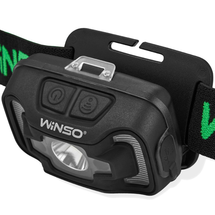 Ліхтар налобний Winso 300Lm, 5W CREE XTE + COB, 1800mAh, Sensor White/Red 