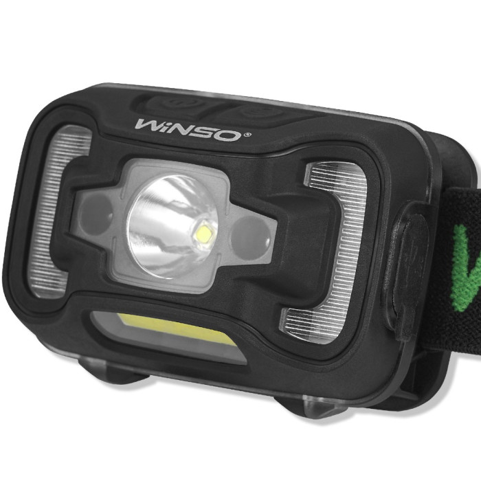 Ліхтар налобний Winso 300Lm, 5W CREE XTE + COB, 1800mAh, Sensor White/Red 