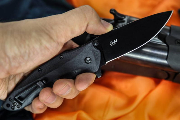 Ніж Kizlyar Supreme Zedd чорний, сталь AUS8 