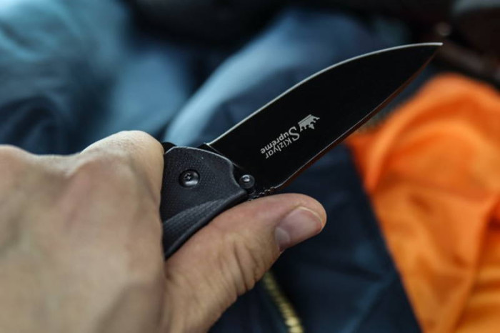 Ніж Kizlyar Supreme Zedd чорний, сталь AUS8 