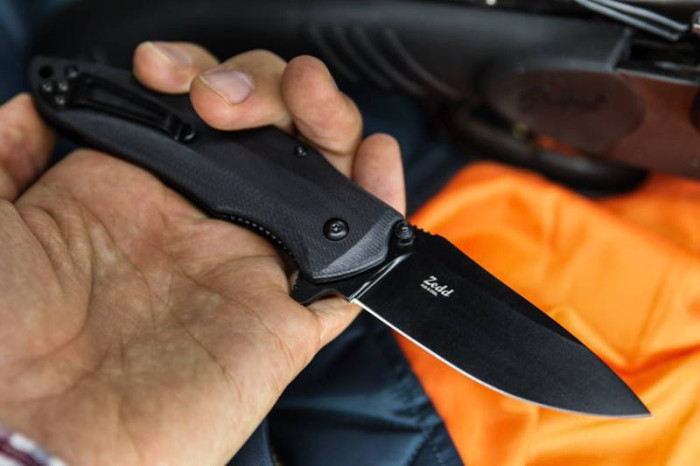 Ніж Kizlyar Supreme Zedd чорний, сталь AUS8 