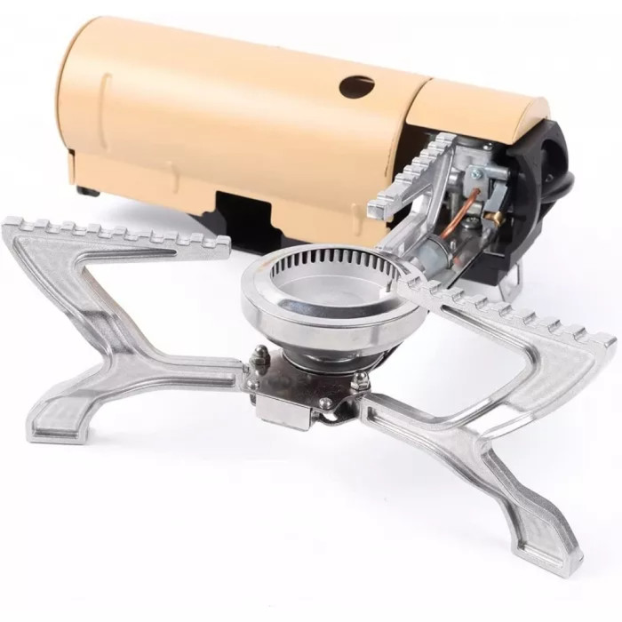 Набір Газовий пальник BRS-99 + Газовий балон цанговий бутановий Quest, 220гр 