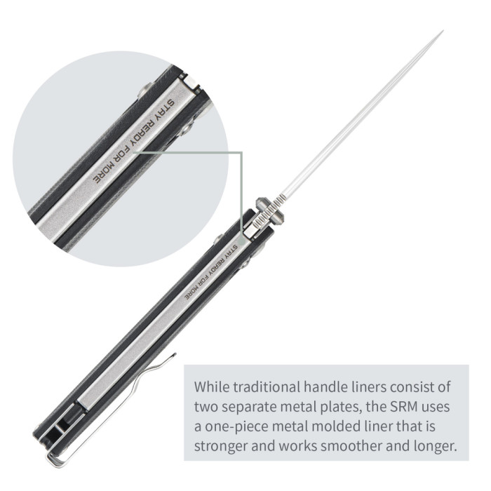 Ніж складаний SRM Terrier 258L-GB, чорний 