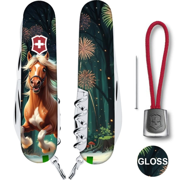 Складаний ніж Victorinox CLIMBER ZODIAC Кінь-переможець 1.3703.3.Z5300pk 