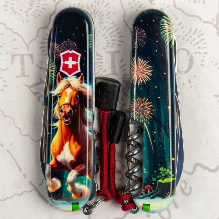 Складаний ніж Victorinox CLIMBER ZODIAC Кінь-переможець 1.3703.3.Z5300pk 