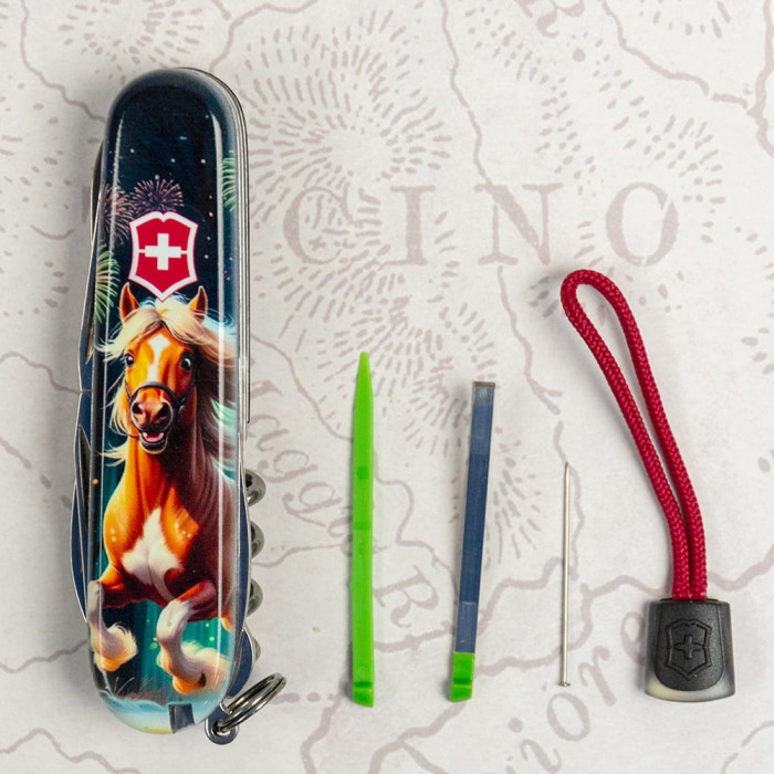 Складаний ніж Victorinox CLIMBER ZODIAC Кінь-переможець 1.3703.3.Z5300pk 