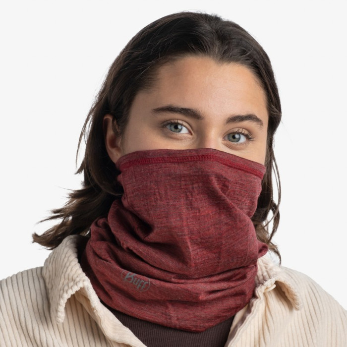 Шарф-труба Buff Lightweight Merino Wool Multistripes Mars Red 