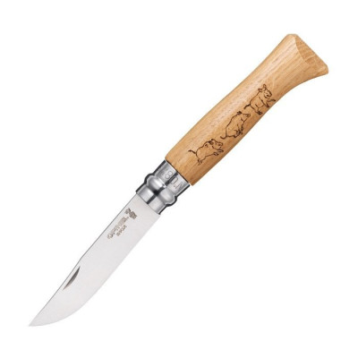 Ніж Opinel №8 VRI Animalia, дуб (кабан)