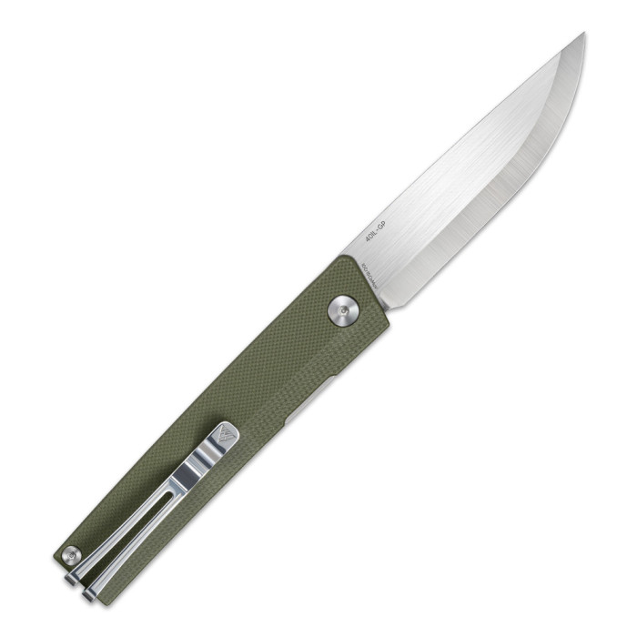 Ніж складаний туристичний SRM Gent 401L-GP (8.3 см) 10Cr / G10 зелений