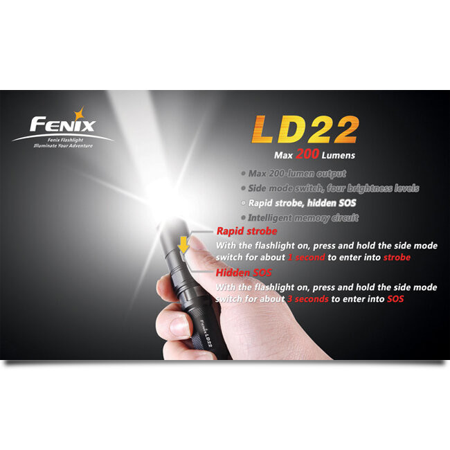 Ручний ліхтар Fenix LD22, XP-G (S2), 200 лм. (LD22R5) 