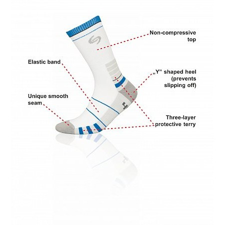 Термошкарпетки InMove Sport Deodorant білий з сірим, 41-43 