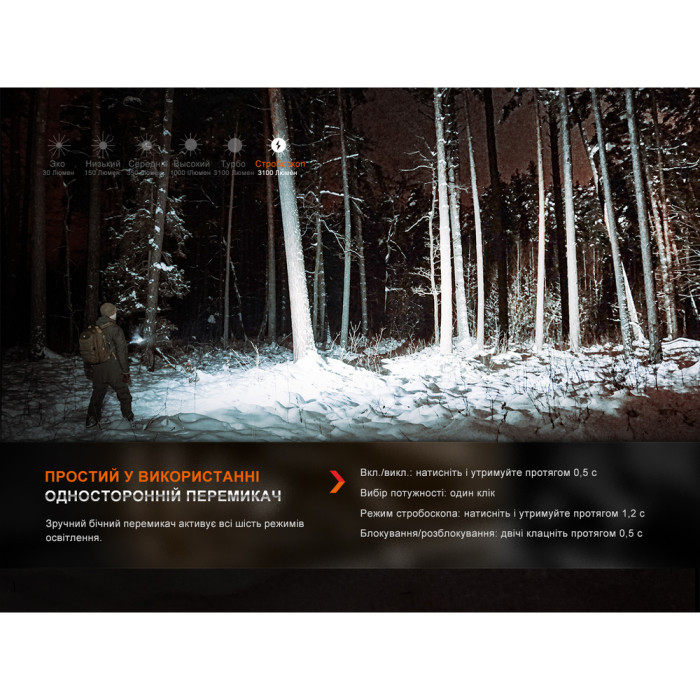 Ліхтар ручний Fenix E35R, блакитний | Лімітована серія 