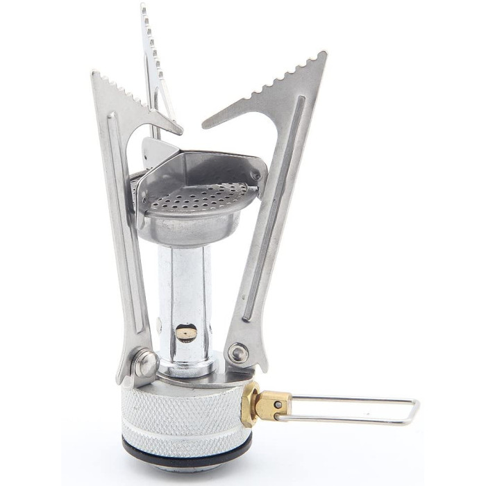 Набір Газовий пальник BRS-1 складний + Газовий балон різьбовий бутановий Quest, 450гр 