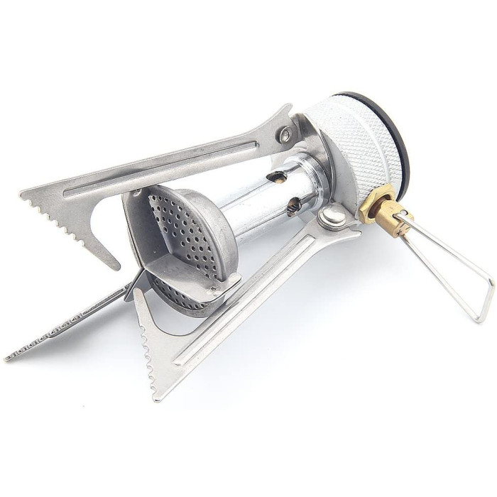 Набір Газовий пальник BRS-1 складний + Газовий балон різьбовий бутановий Quest, 450гр 