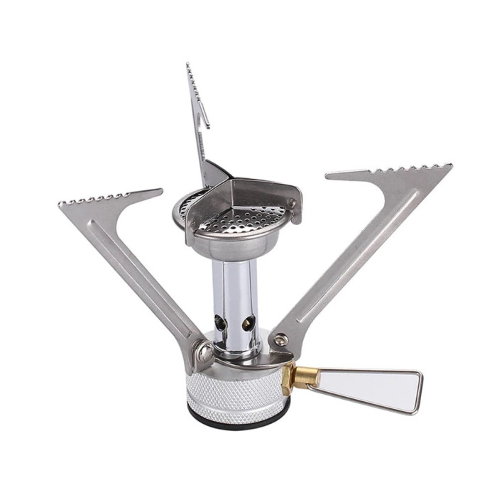 Набір Газовий пальник BRS-1 складний + Газовий балон різьбовий бутановий Quest, 450гр 