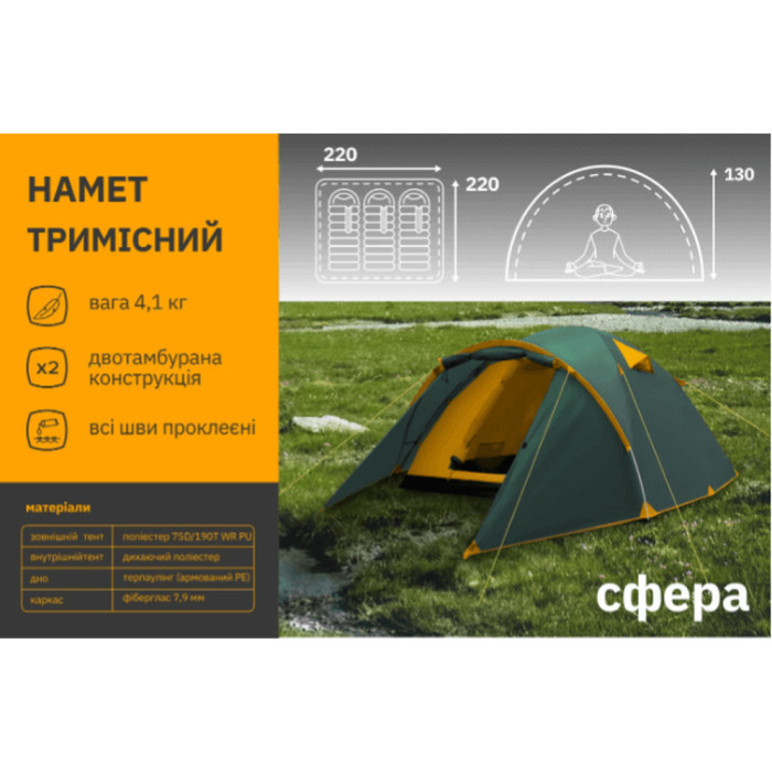 Палатка СИЛА Міраж двомісна 