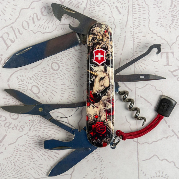 Складаний ніж Victorinox CLIMBER ZODIAC Чарівний єдиноріг 1.3703.7.Z5240pk 