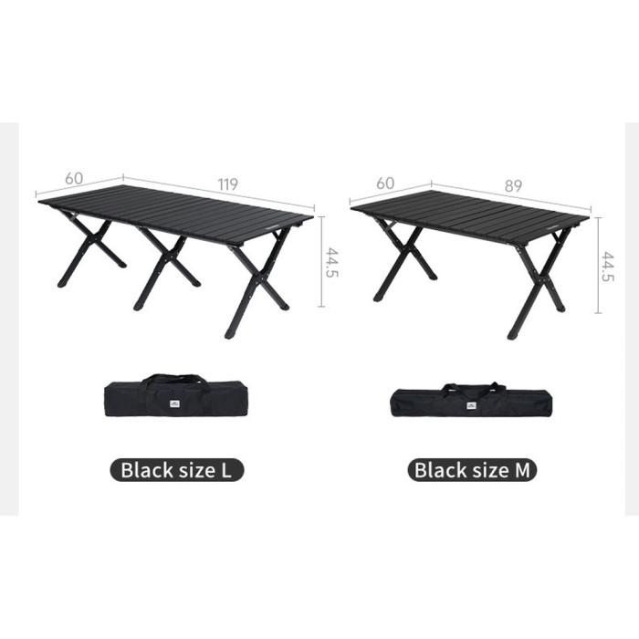 Складаний стіл Naturehike Star Jane T01 CNK2550JJ018, 119х60 см, вуглецева сталь, чорний 