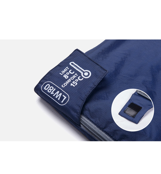 Спальник надлегкий Naturehike Ultra light LW 180 NH15S003-D, (20°C), p-p M, помаранчевий, лівий 