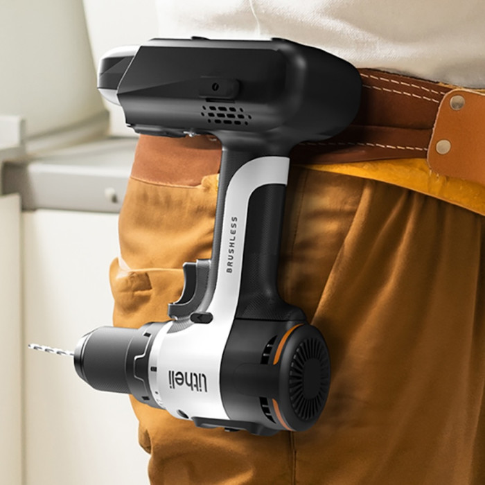 Акумуляторний ударний шурупокрут Litheli безщітковий, живлення від павербанку (УМБ Litheli Power Bank 20000 mAh, 45 W, 2А в комплекті) 