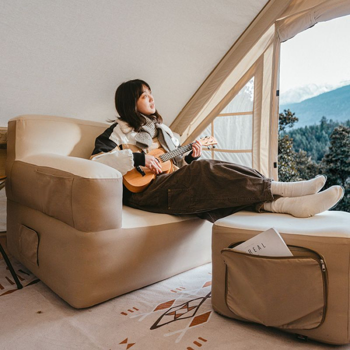 Пуф надувний Naturehike CNH22DZ023, бежевий 