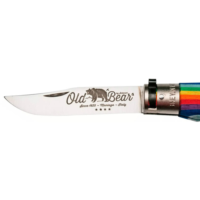 Ніж Old Bear Rainbow L, 420 steel, wood handle, rainbow 