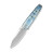 Нож складной туристический Weknife Hull (9.9 см) Bohler M390 / Titanium синий