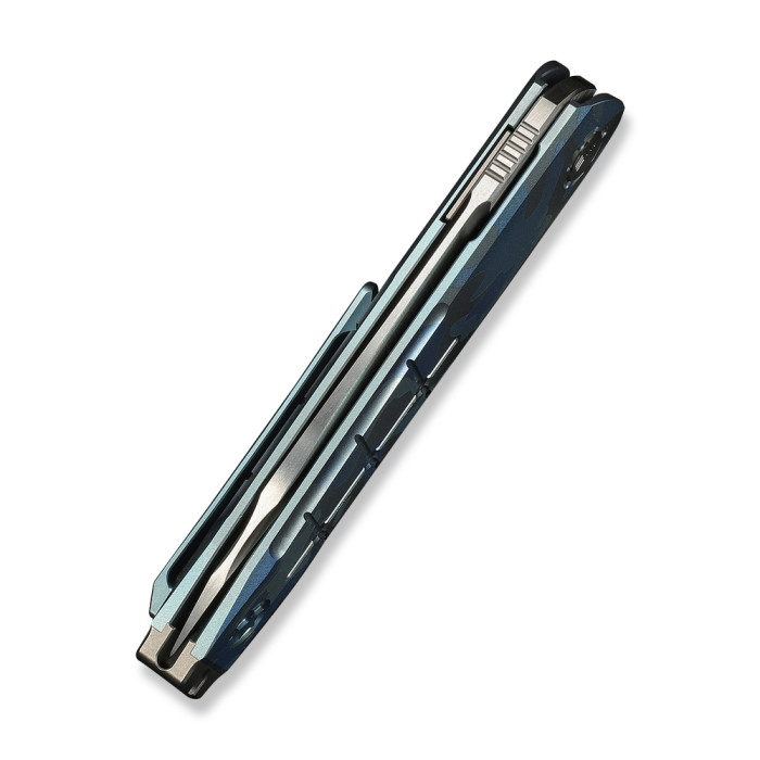Ніж складаний туристичний Weknife Hull (9.9 см) Bohler M390 / Titanium синій
